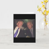 トランプおもしろいアンドバイデン氏喫煙 カード (黄色い花)
