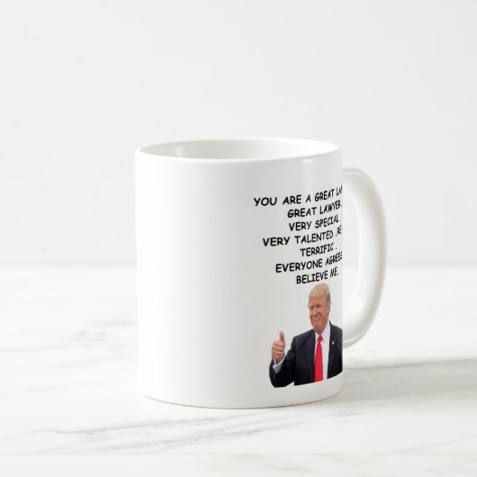 トランプおもしろいア最高のス弁護士コーヒーマグ11オズ コーヒーマグカップ (正面右)