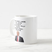 トランプおもしろいア最高のス弁護士コーヒーマグ11オズ コーヒーマグカップ (正面左)