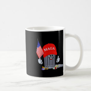 トランプおもしろいガベージ缶漫画のキャラクターのアメリカ人 コーヒーマグカップ