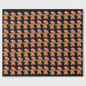 トランプおもしろいクリスマスカスタム顔フォトジンジャーブレッド ラッピングペーパー (フラット)