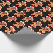 トランプおもしろいクリスマスカスタム顔フォトジンジャーブレッド ラッピングペーパー (角)