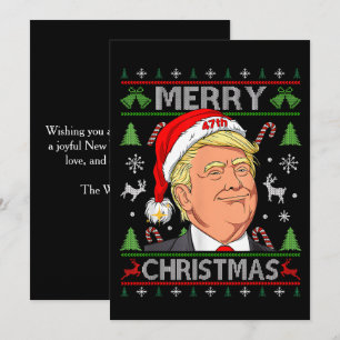 トランプおもしろいクリスマスカード、メリークリスマス シーズンカード