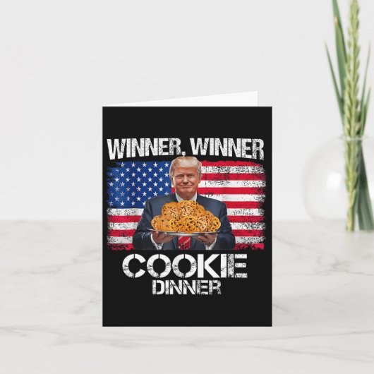 トランプおもしろいクリスマスデザイン優勝者Cookie カード (正面)