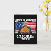 トランプおもしろいクリスマスデザイン優勝者Cookie カード (黄色い花)