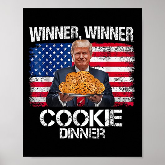 トランプおもしろいクリスマスデザイン優勝者Cookie ポスター (正面)