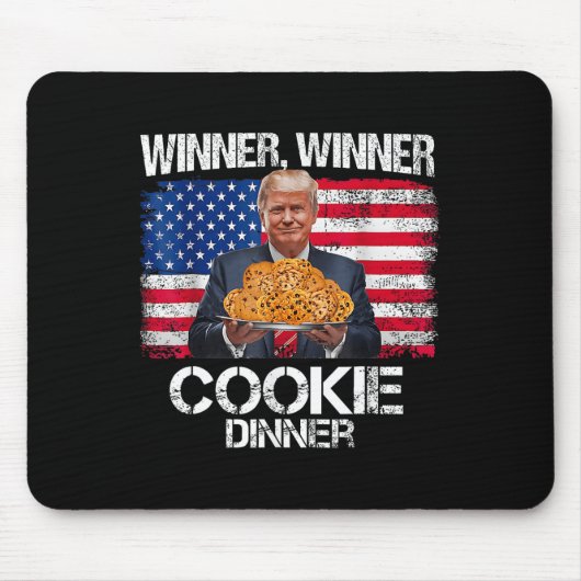 トランプおもしろいクリスマスデザイン優勝者Cookie マウスパッド (正面)