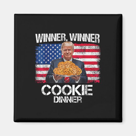 トランプおもしろいクリスマスデザイン優勝者Cookie マグネット (正面)