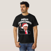 トランプおもしろいクリスマス Tシャツ (正面フル)