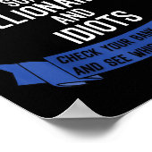 トランプおもしろいサポーターのバカと億万長者 ポスター (角)