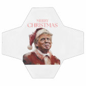 トランプおもしろいサンタクロースのクリスマスカード サッカーボール (フラット)