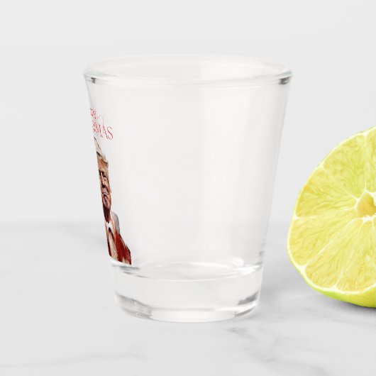 トランプおもしろいサンタクロースのクリスマスカード ショットグラス (右)