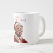 トランプおもしろいサンタクロースのクリスマスカード ジャンボコーヒーマグカップ (正面右)