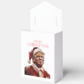 トランプおもしろいサンタクロースのクリスマスカード フェイバーボックス (見開き)