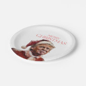 トランプおもしろいサンタクロースのクリスマスカード ペーパープレート (アングル)