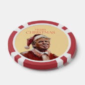 トランプおもしろいサンタクロースのクリスマスカード ポーカーチップ (シングル)