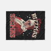 トランプおもしろいサンタリメリーッツマスシグマスシグマズパジャマ フリースブランケット (正面(横))