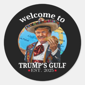 トランプおもしろいシャツへようこそトランプの私のトランプ ラウンドシール