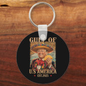 トランプおもしろいシャツアメリカズガルフエスト2025トランプマー キーホルダー (正面)