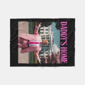 トランプおもしろいシャツホームメンズ フリースブランケット (正面(横))