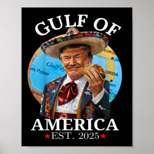 トランプおもしろいシャツ湾アメリカ湾Est 2025 ポスター