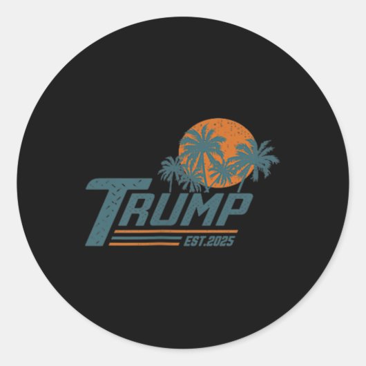 トランプおもしろいシャツ湾アメリカ湾Est 2025 ( 2 ラウンドシール (正面)
