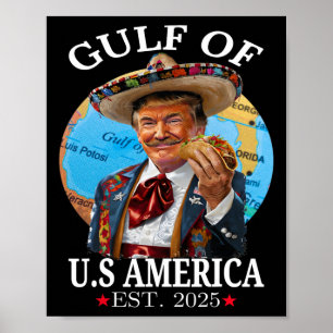 トランプおもしろいシャツGulf Of Us America 2025 Trump Me ポスター