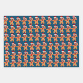 トランプおもしろいジンガーブレッドカスタム顔写真 ラッピングペーパーシート (正面3)