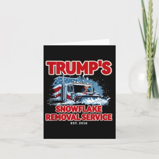 トランプおもしろいスノーフレーク除去2024年選挙ヒラリ カード (正面)