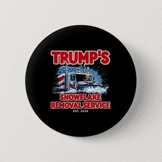 トランプおもしろいスノーフレーク除去2024年選挙ヒラリ 缶バッジ (正面)