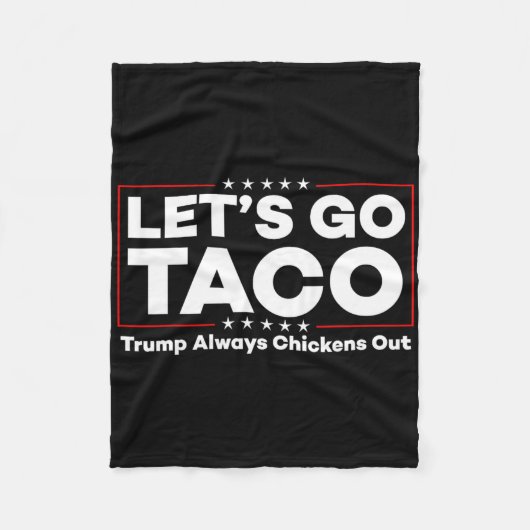 トランプおもしろいタコジョークアンチトランプ抗議ティー フリースブランケット (正面)