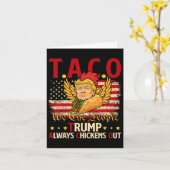 トランプおもしろいタコジョークアンチトランプ抗議Tee 2 カード (黄色い花)