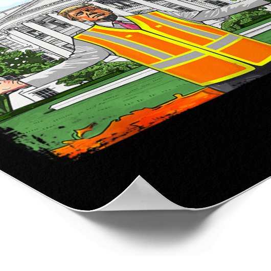 トランプおもしろいダディのホームトランプピンク20 ポスター (角)