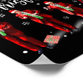 トランプおもしろいダンスサンタクロースのメリークリスマス ポスター (角)