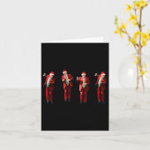 トランプおもしろいダンスサンタクロースクリスマスパジャム カード (黄色い花)