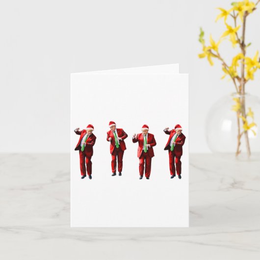 トランプおもしろいダンスサンタクロースクリスマスパジャム カード (黄色い花)