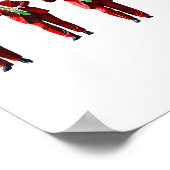 トランプおもしろいダンスサンタクロースクリスマスパジャム ポスター (角)