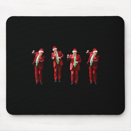 トランプおもしろいダンスサンタクロースクリスマスパジャム マウスパッド (正面)
