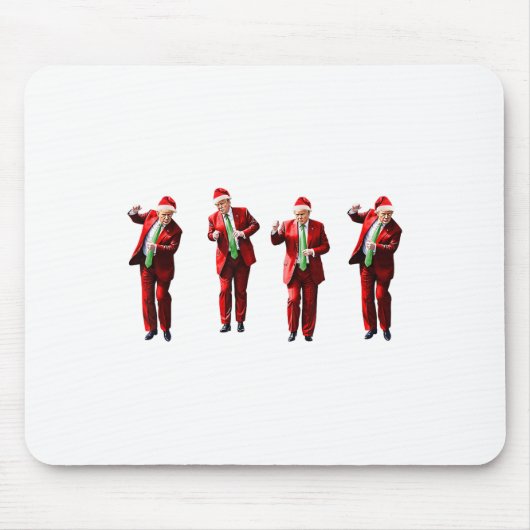 トランプおもしろいダンスサンタクロースクリスマスパジャム マウスパッド (正面)