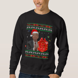 トランプおもしろいダンスサンタクロースクリスマス スウェットシャツ