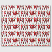 トランプおもしろいダンスサンタクロース2024年クリスマスクリスマス ラッピングペーパー (フラット)