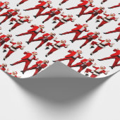 トランプおもしろいダンスサンタクロース2024年クリスマスクリスマス ラッピングペーパー (角)