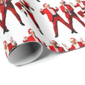 トランプおもしろいダンスサンタクロース2024年クリスマスクリスマス ラッピングペーパー (ロールコーナー)