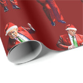トランプおもしろいダンスサンタクロース ラッピングペーパー (ロールコーナー)