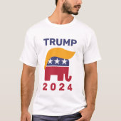 トランプおもしろいト毛選挙Tシャツ Tシャツ (正面)