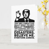 トランプおもしろいト誕生日カードパパ、素晴らしパパカード カード (黄色い花)