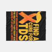 トランプおもしろいド脱線症候群Tds認識度代表 フリースブランケット (正面(横))