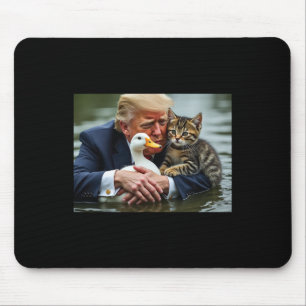 トランプおもしろいネコとアヒルミームクリスマスハロウィーン マウスパッド
