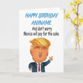 トランプおもしろいハッピーバースデー カード (黄色い花)