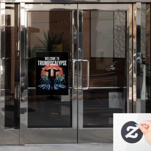 トランプおもしろいハロウィーンへようこそ ウィンドウサイン (オフィスドア)